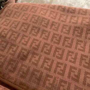 Pink Fendi small messenger bag